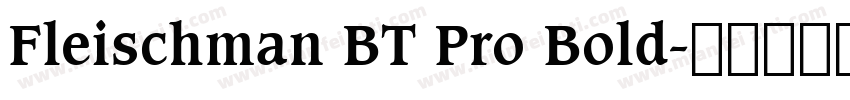 Fleischman BT Pro Bold字体转换
